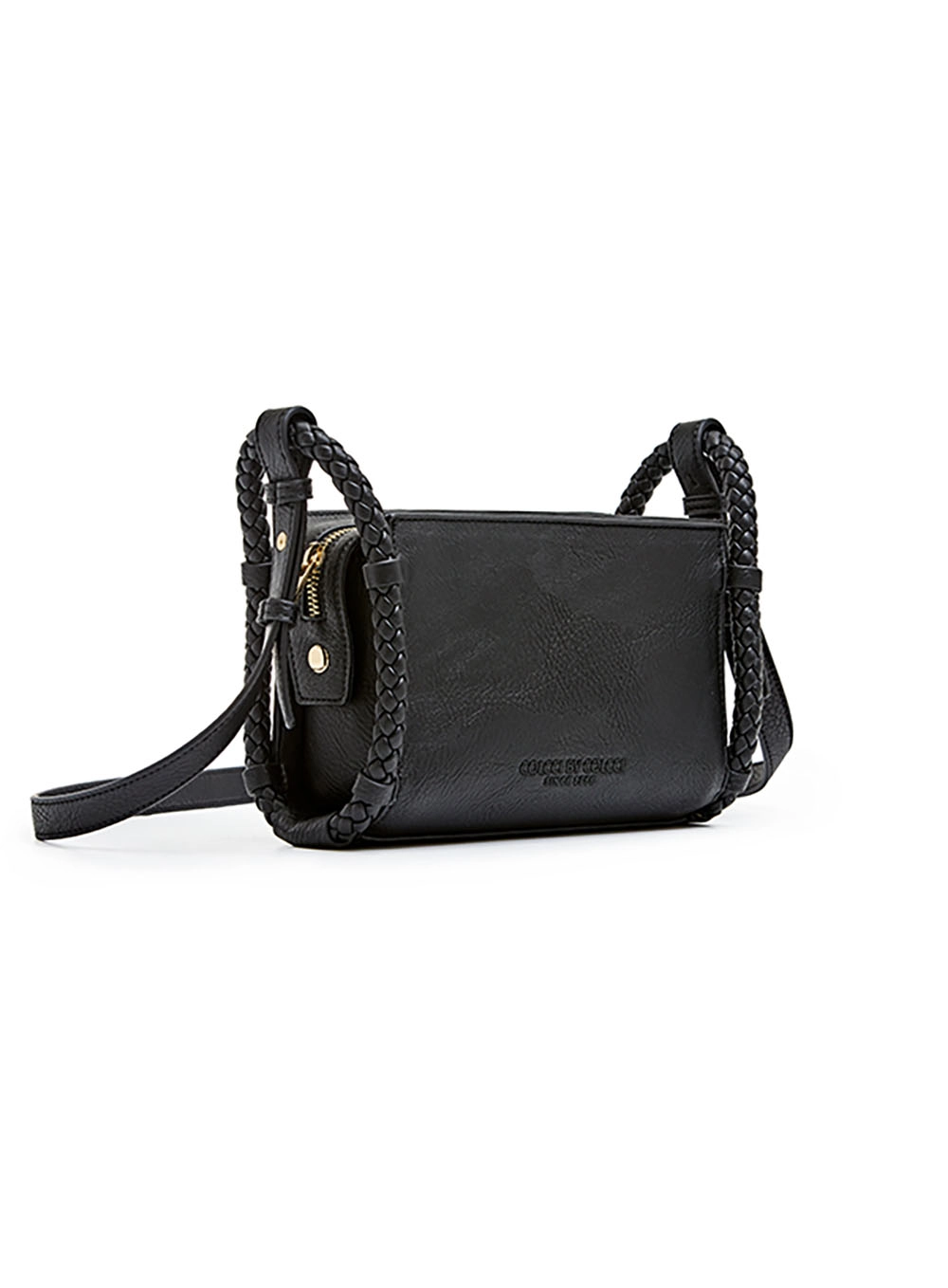 Bolsa Crossbody Textura Trançada Preto