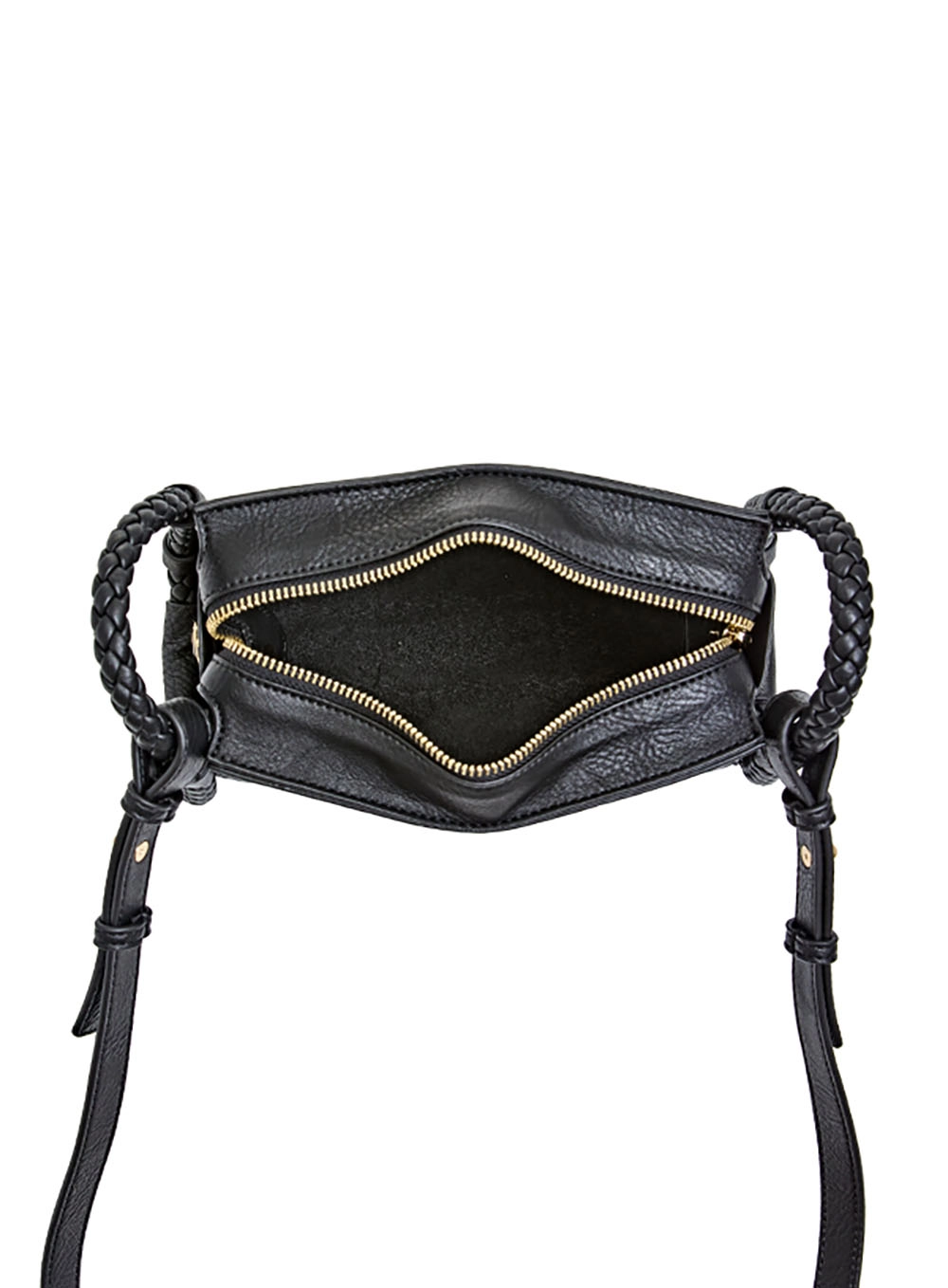 Bolsa Crossbody Textura Trançada Preto