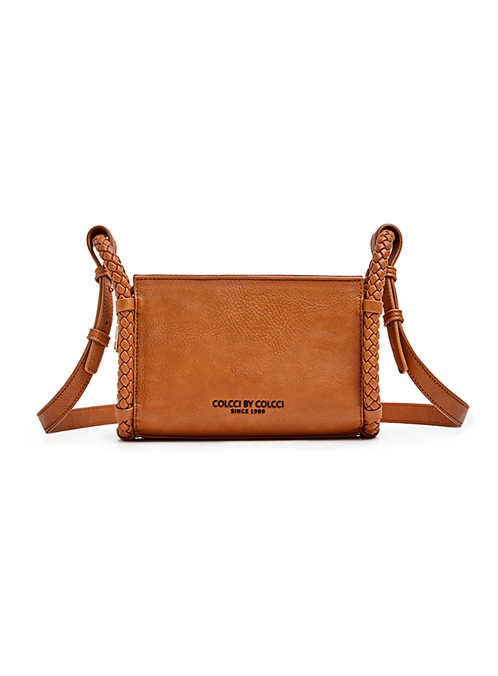 Bolsa Crossbody Textura Trançada Marrom