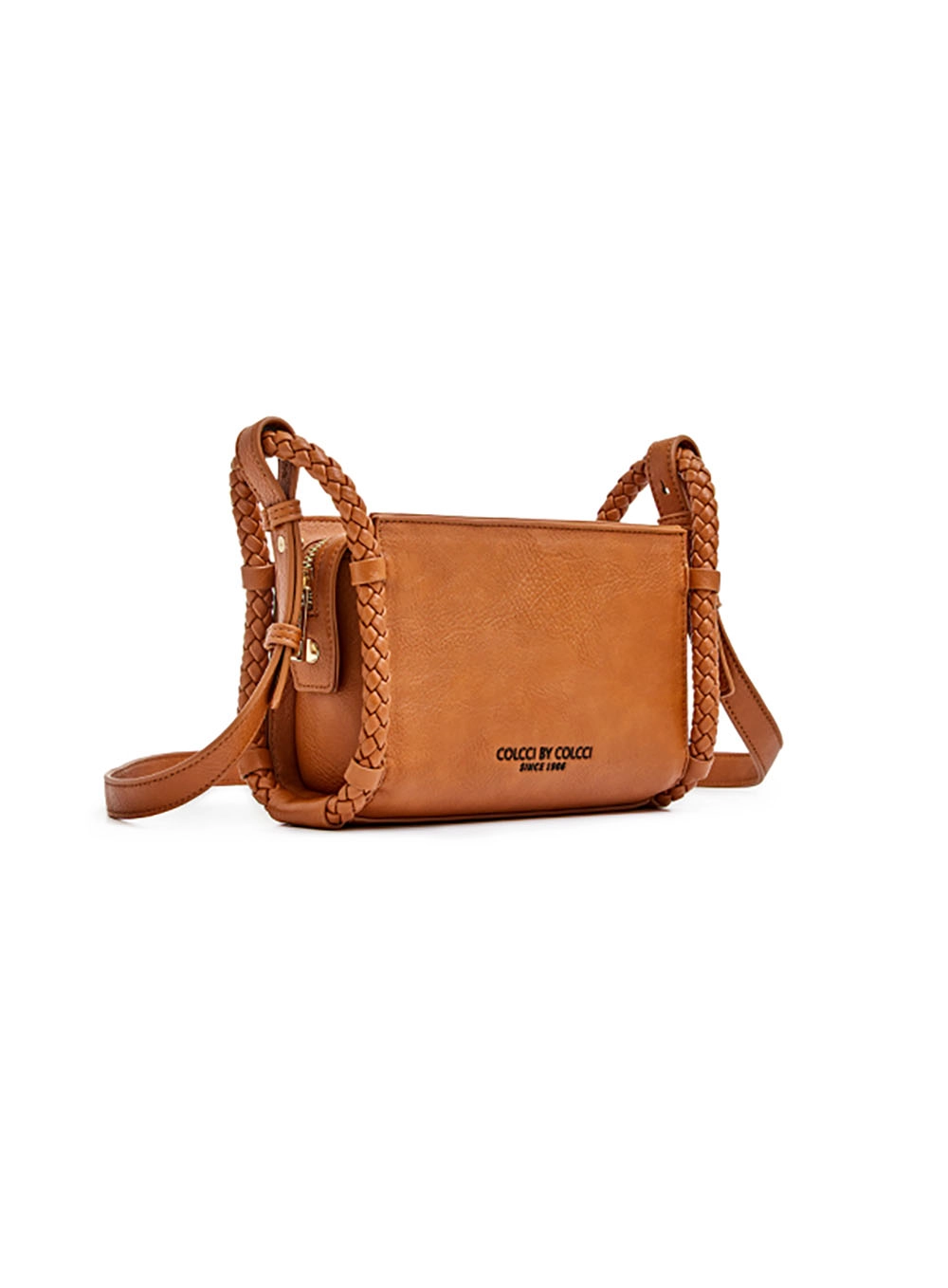 Bolsa Crossbody Textura Trançada Marrom
