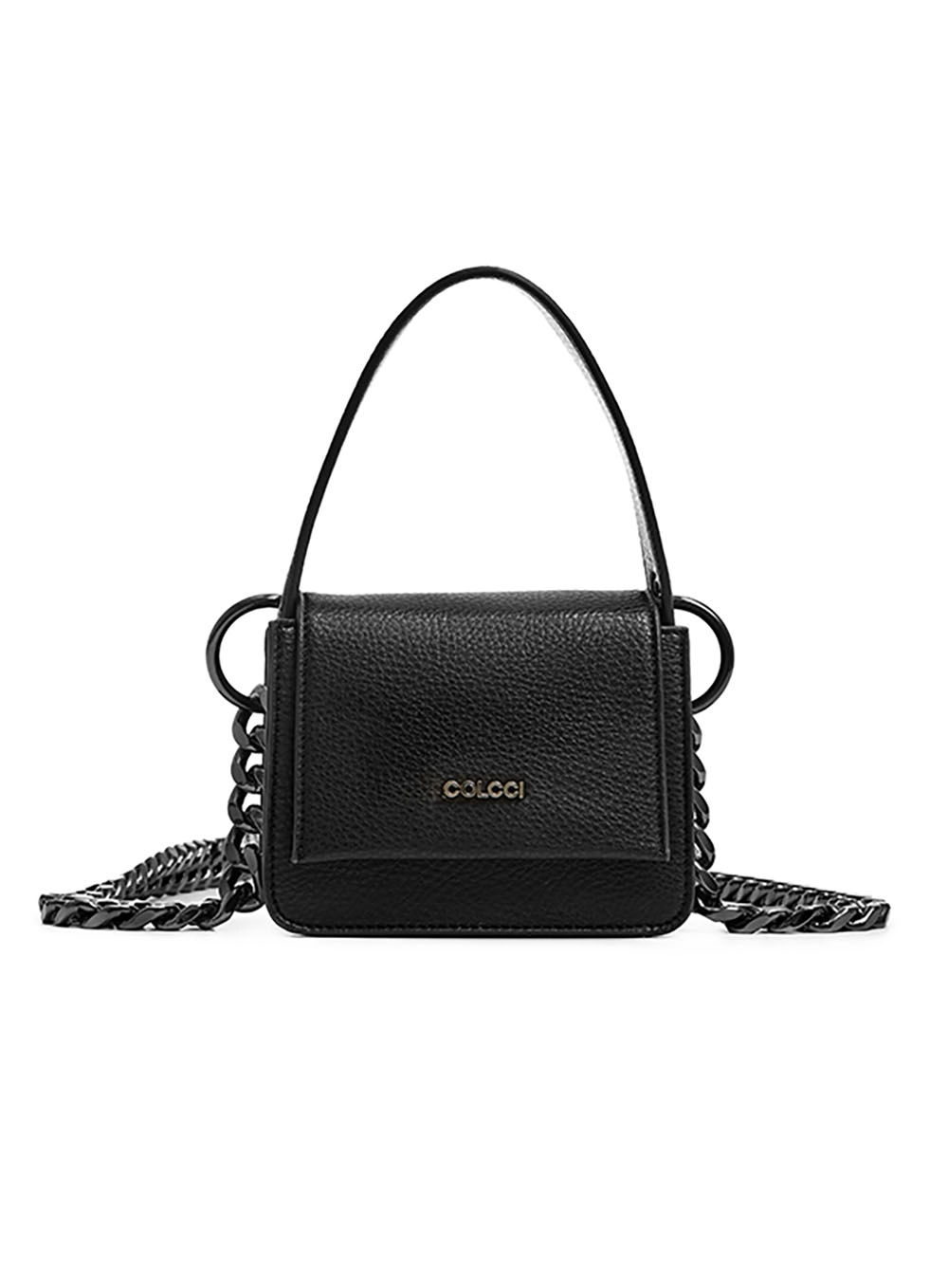 Bolsa Mini Bag Night Com Correntes Preto