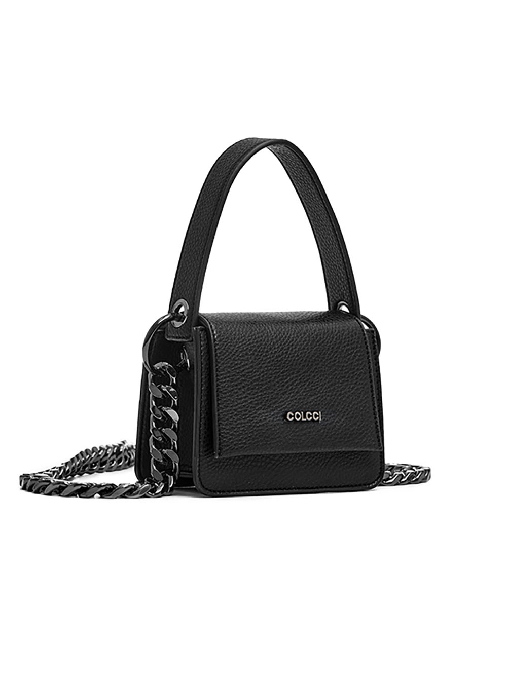 Bolsa Mini Bag Night Com Correntes Preto
