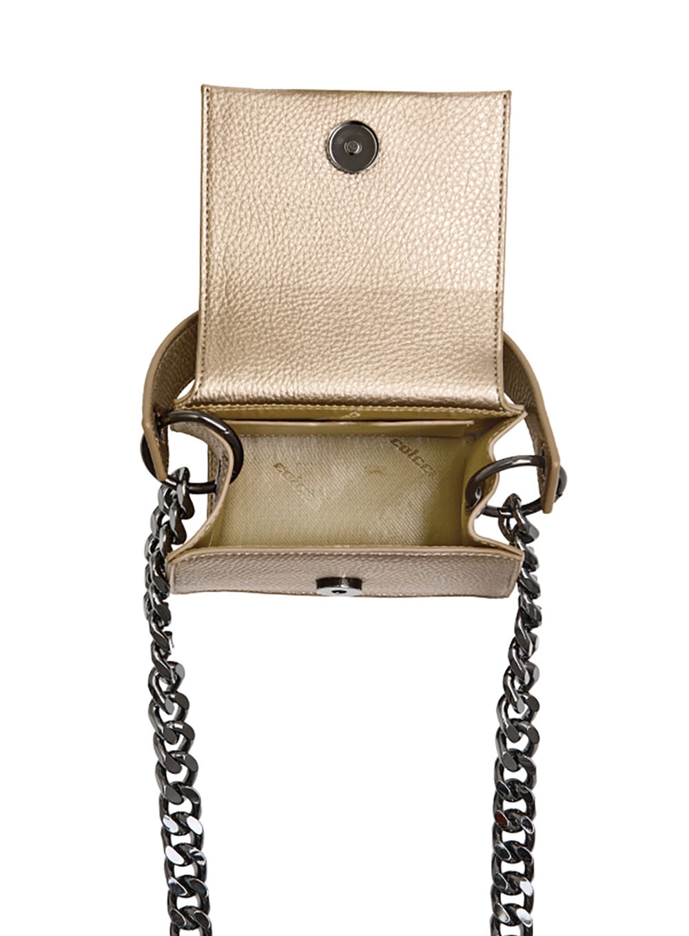 Bolsa Mini Bag Night Com Correntes Dourado