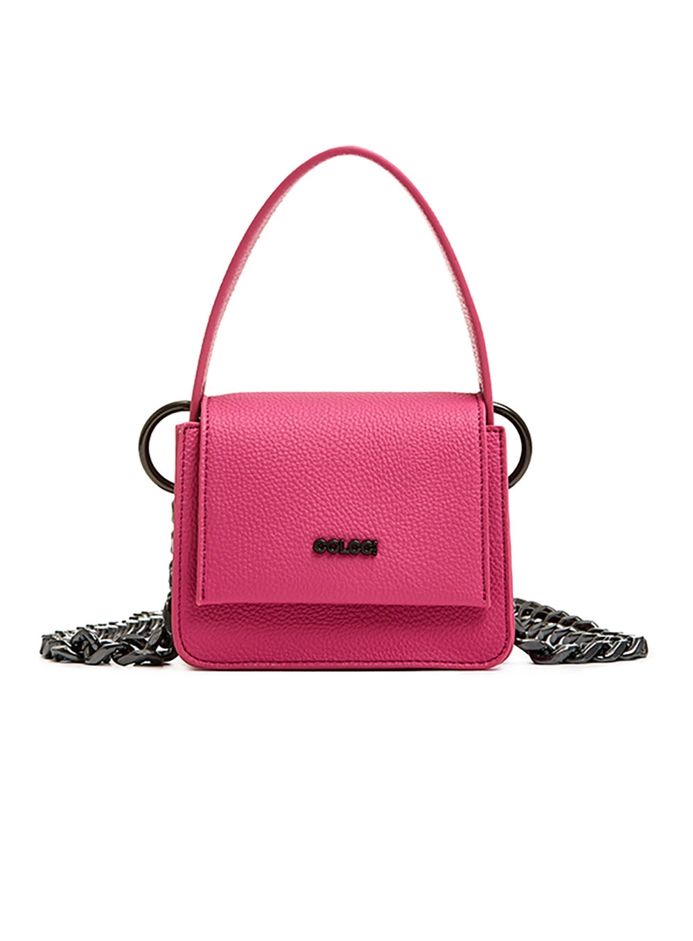 Bolsa Mini Bag Night Com Correntes Rosa