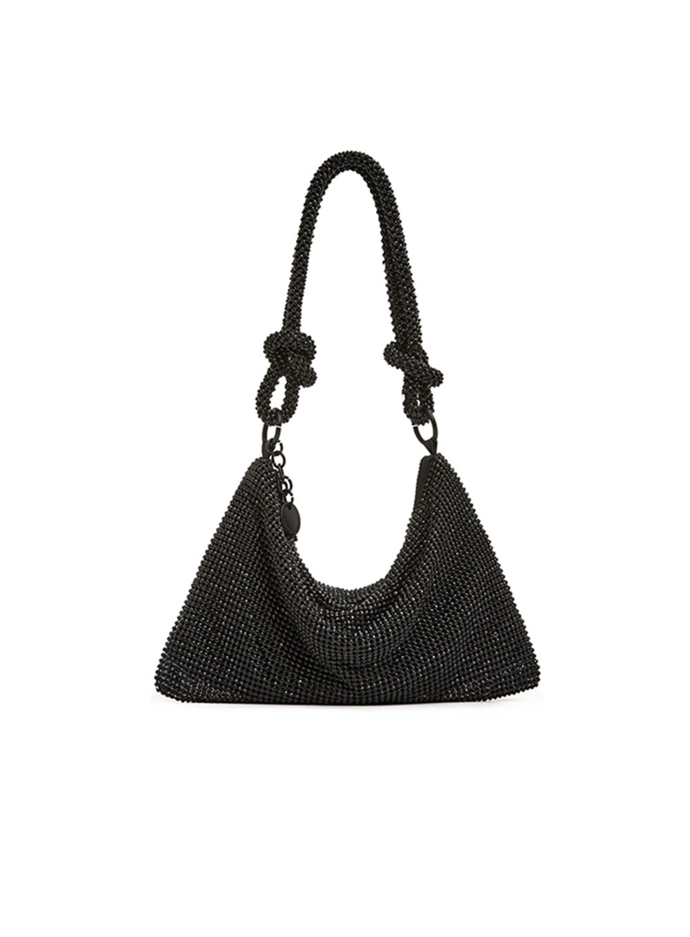 Bolsa Baguette Strass Preto