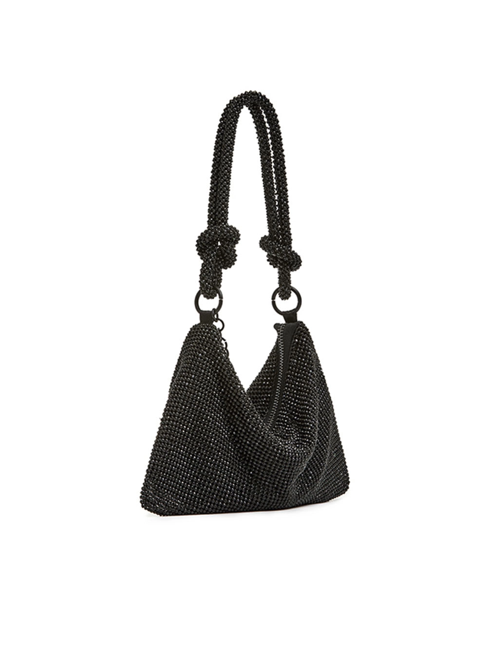 Bolsa Baguette Strass Preto