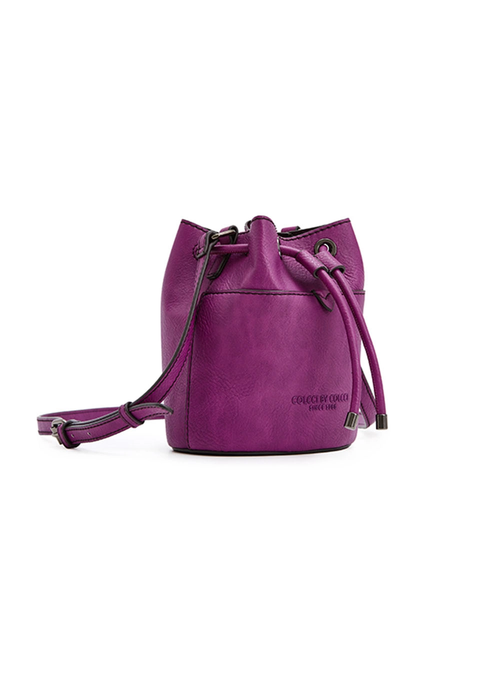 Bolsa Bucket Textura Roxo