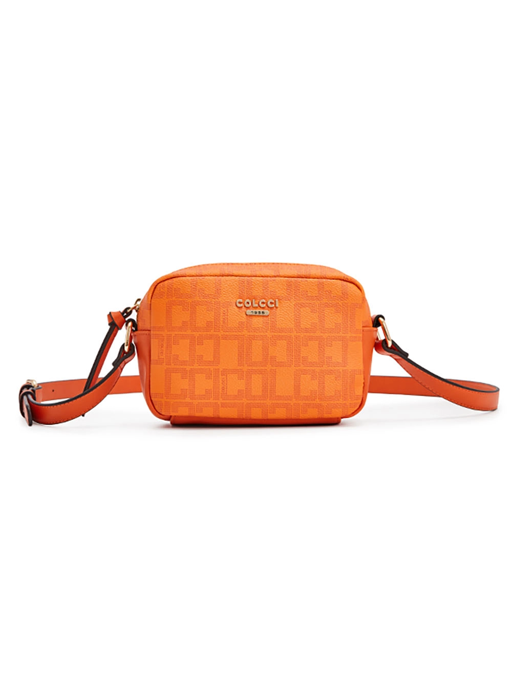 Bolsa Colcci Fem Camera Bag Monograma Laranja