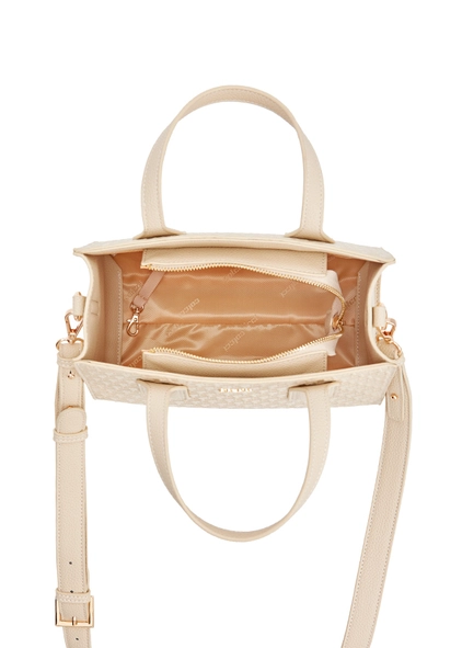 Bolsa Fem Colcci Tote Gravacao Bege
