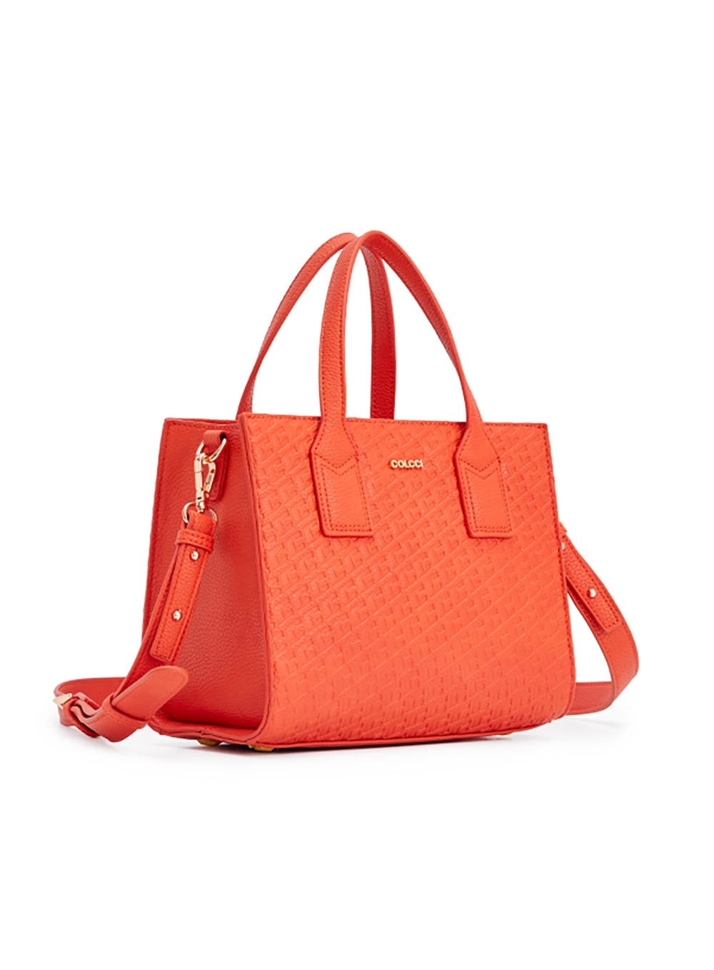 Bolsa Fem Colcci Tote Gravacao Laranja