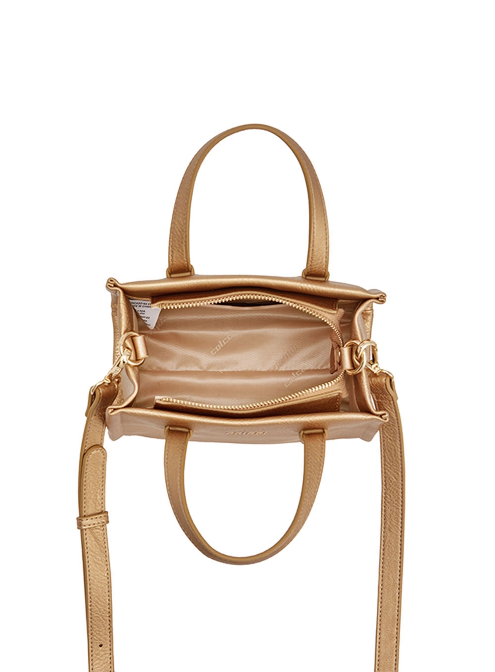 Bolsa Fem Colcci Crossbody Metalizada Ouro