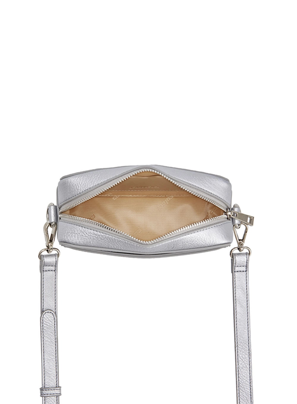 Bolsa Fem Colcci Camera Bag Metalizada Prata