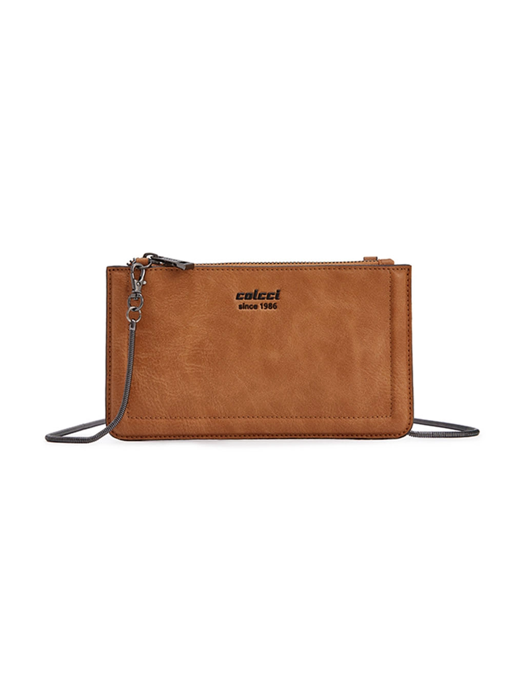 Bolsa Fem Colcci Flat Textura Caramelo
