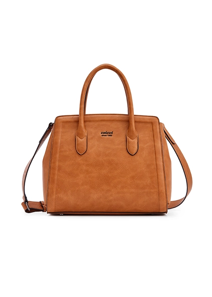 Bolsa Fem Colcci Tote Textura Caramelo