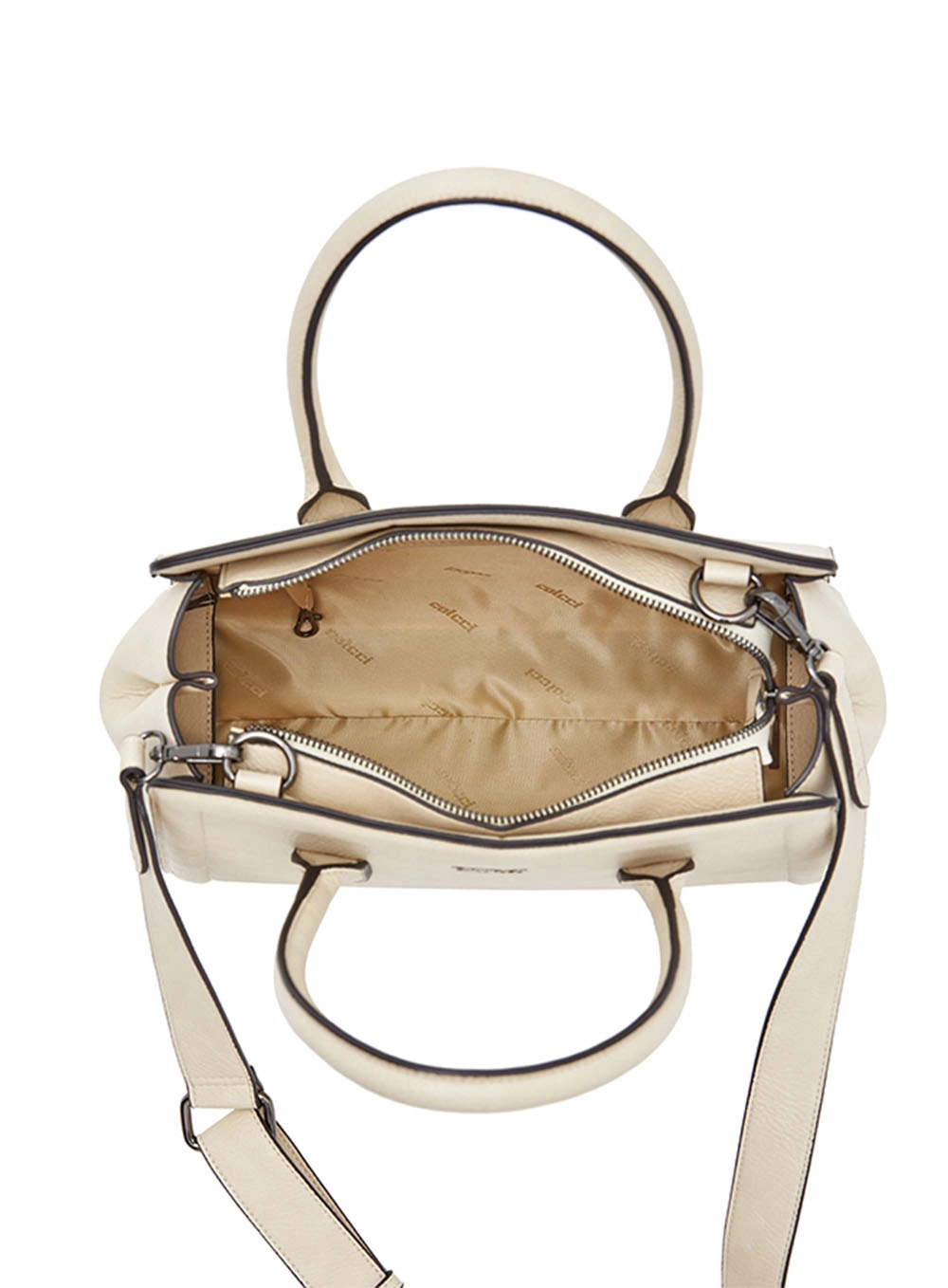 Bolsa Fem Colcci Tote Textura Off White
