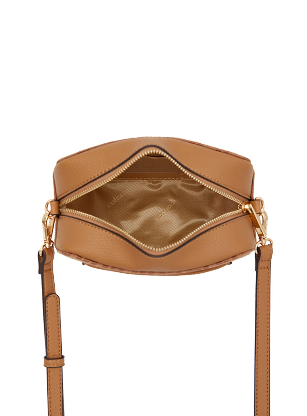 Bolsa Colcci Fem Camera Bag Jacquard Caramelo