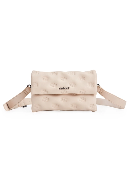 Bolsa Colcci Fem Cross Puffer Grav Off White
