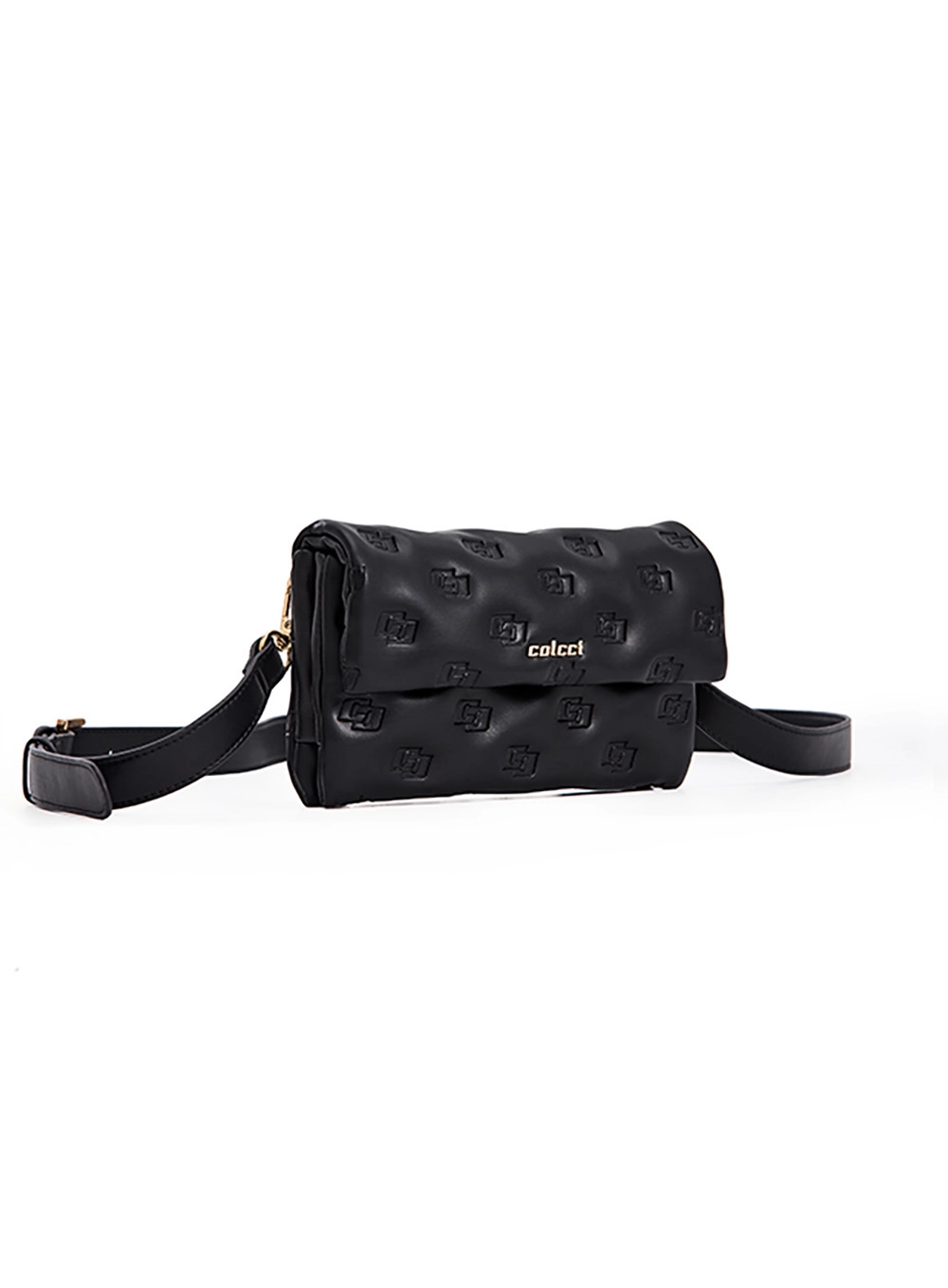 Bolsa Colcci Fem Cross Puffer Grav Preto
