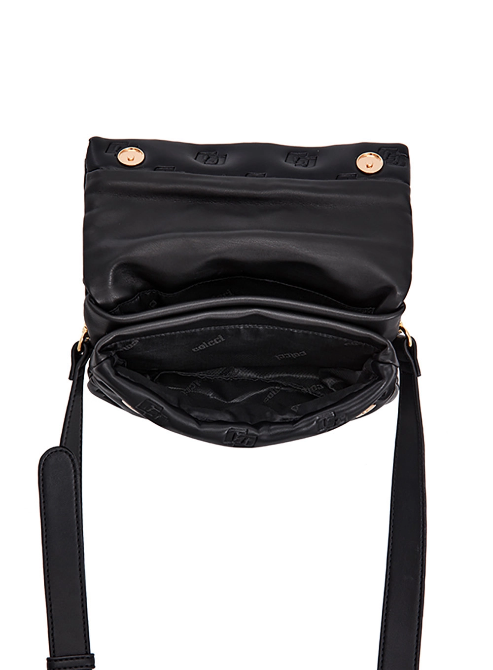 Bolsa Colcci Fem Cross Puffer Grav Preto