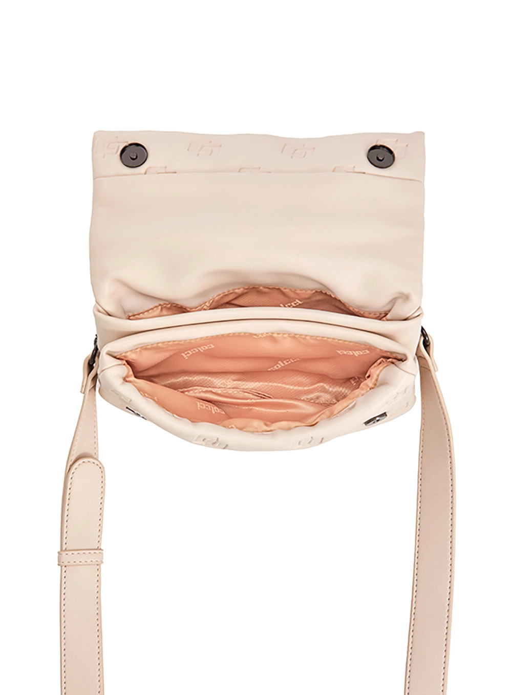 Bolsa Colcci Fem Cross Puffer Grav Off White