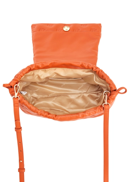Bolsa Colcci Fem Cross Puffer M Grav Laranja