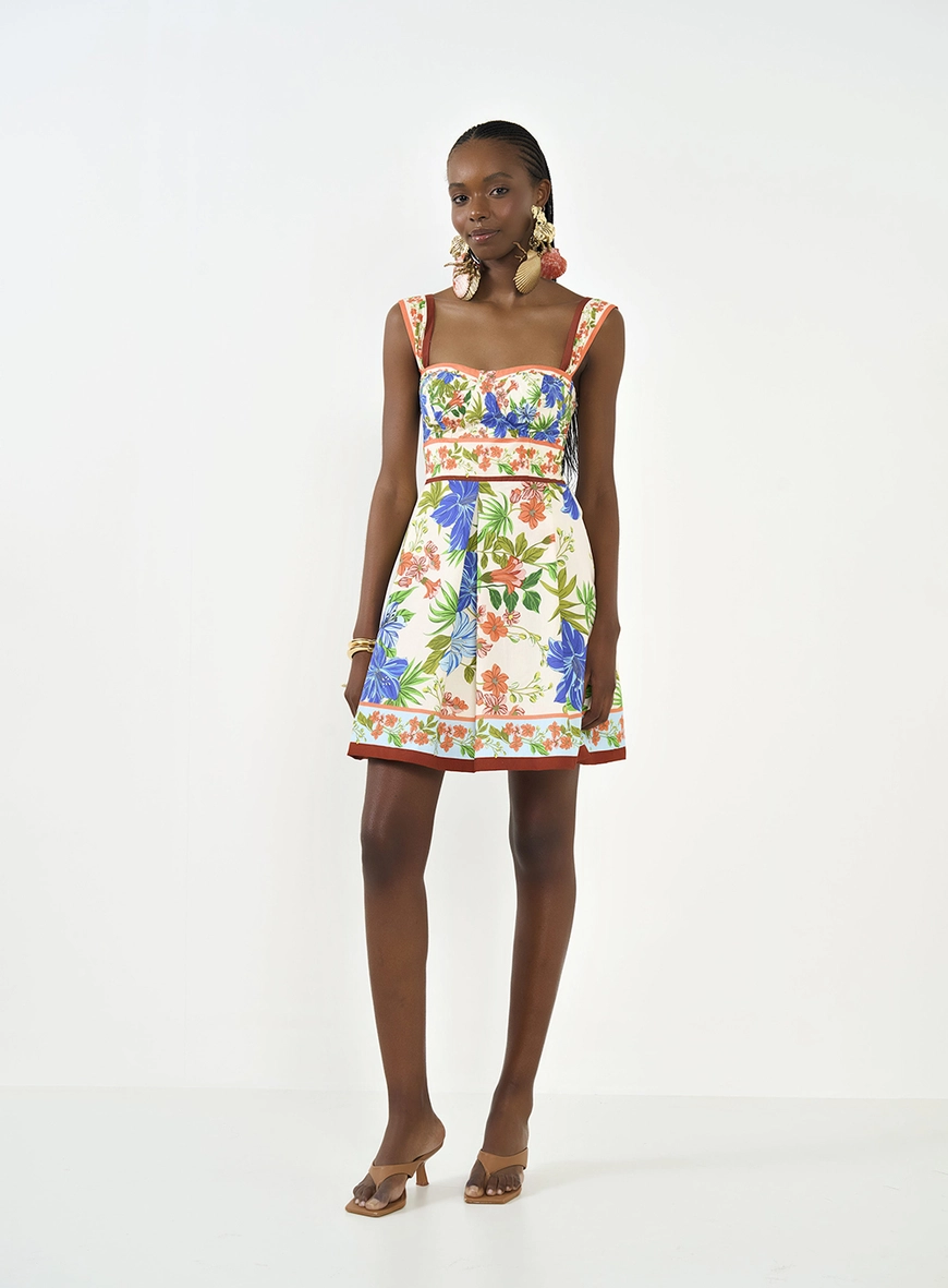 Vestido Estampado Acinturado