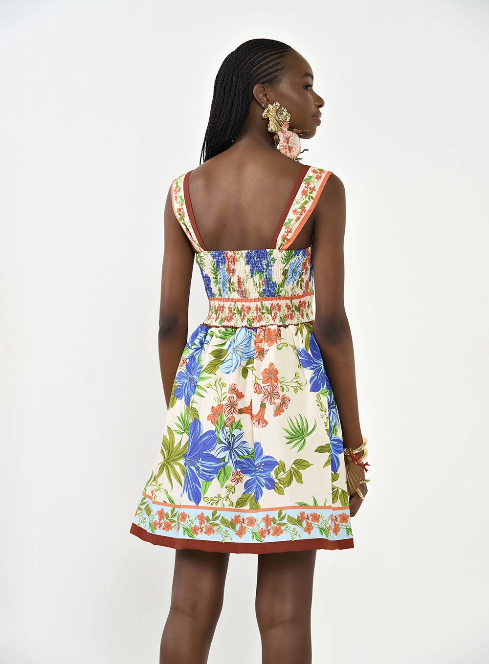 Vestido Estampado Acinturado Estampados