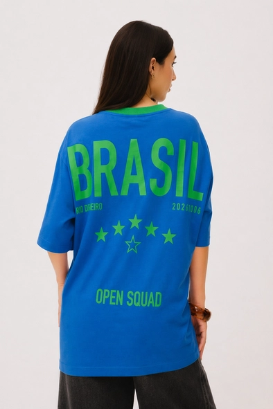 Camiseta Oversized Estampa Brasil – Copa