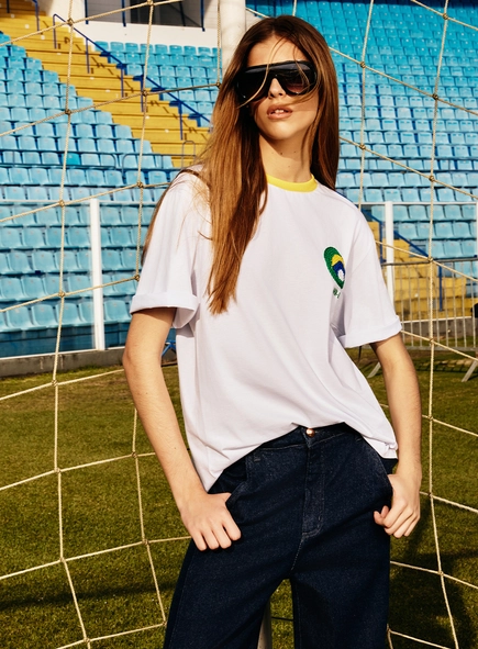 Camiseta Oversized Estampa Brasil – Copa