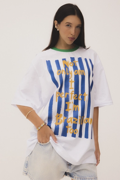 Camiseta Oversized Estampa I'm Brazilian – Copa