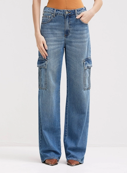 Calça Jeans Feminina Raquel Wide Leg
