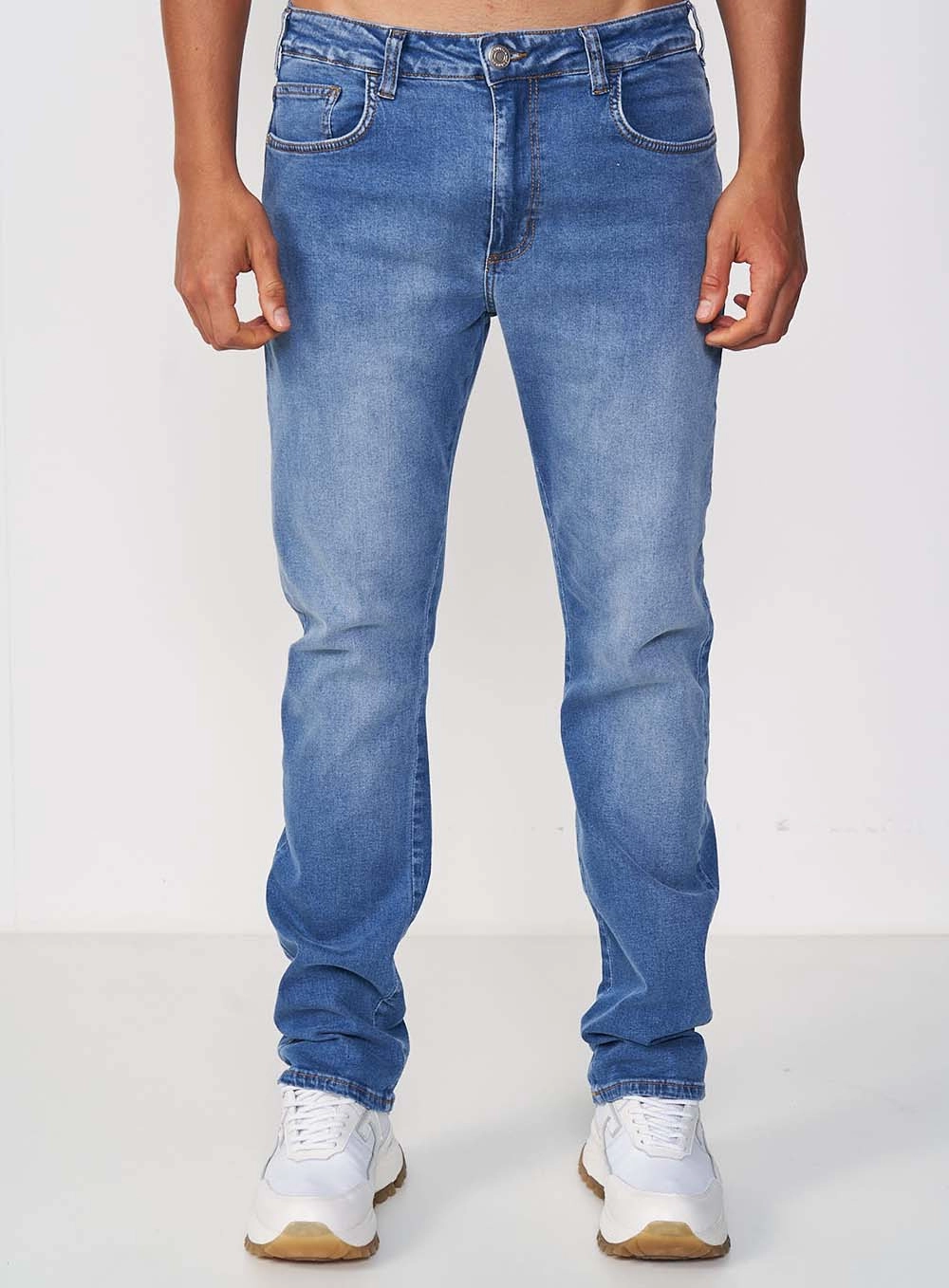 Calça Jeans Masculina Slim Fit Paris Índigo