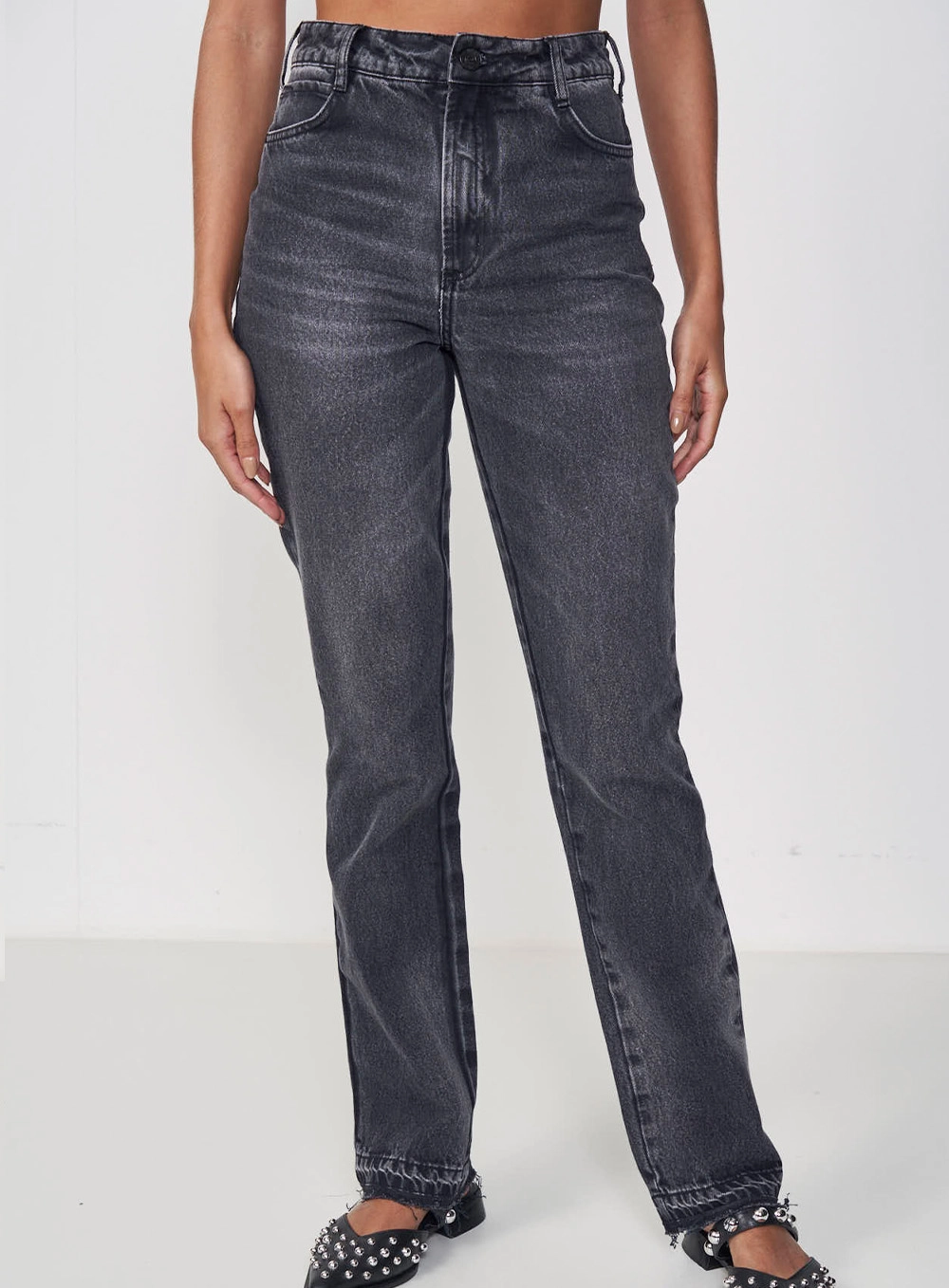 Calça Jeans Feminina Reta Roma Indigo Preto