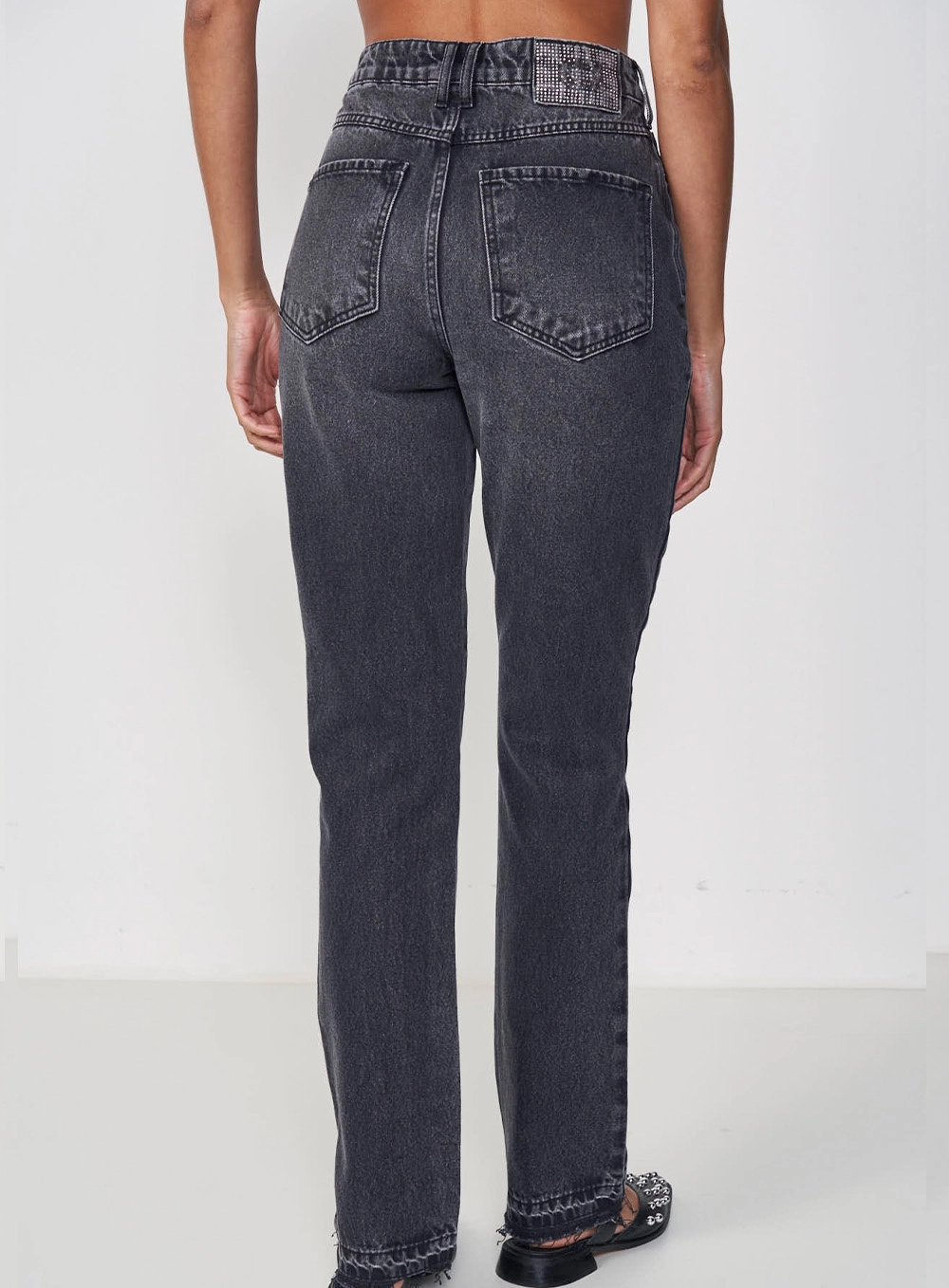 Calça Jeans Feminina Reta Roma Indigo Preto