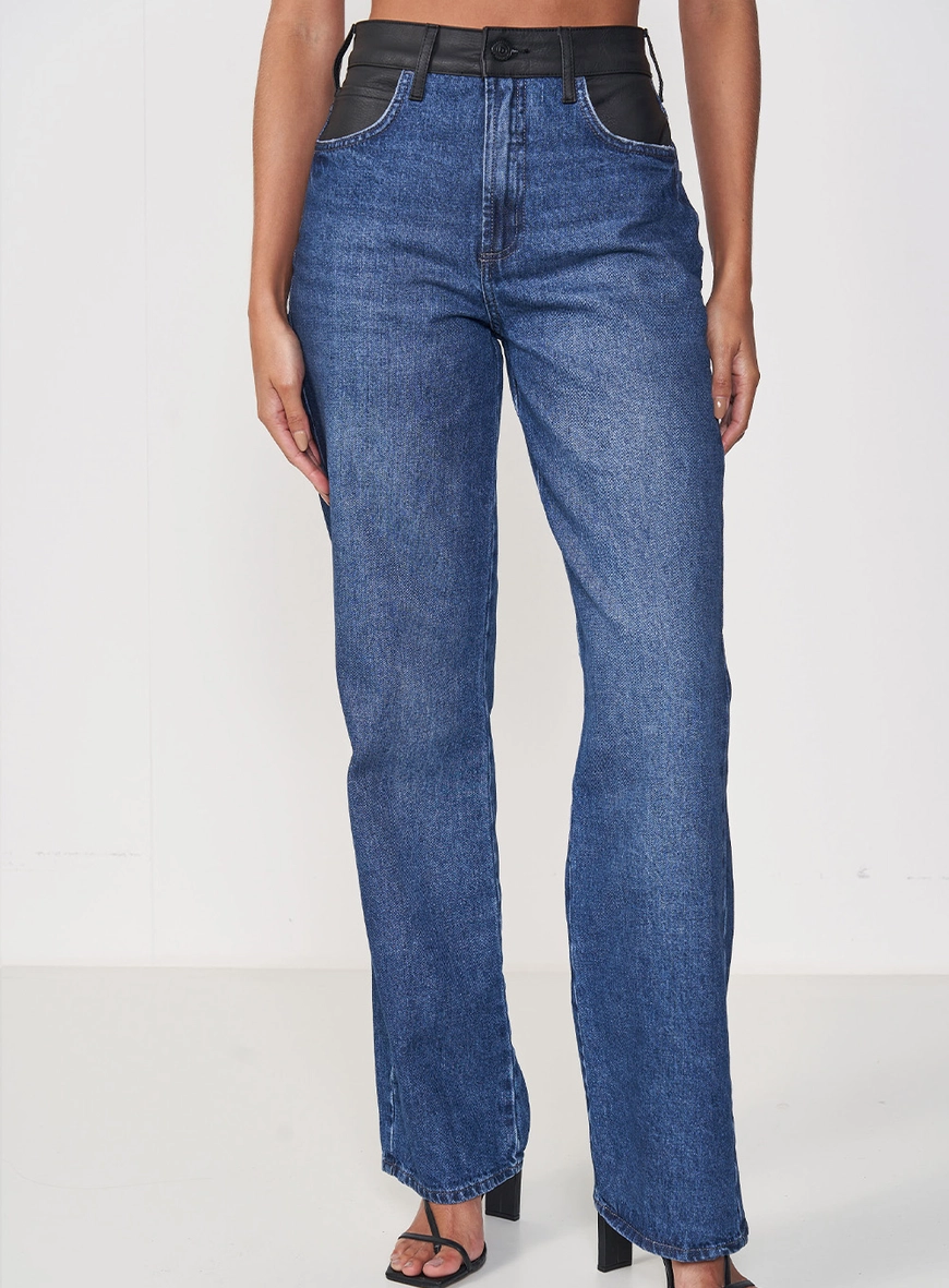 Calça Jeans Feminina Wide Leg Berlim