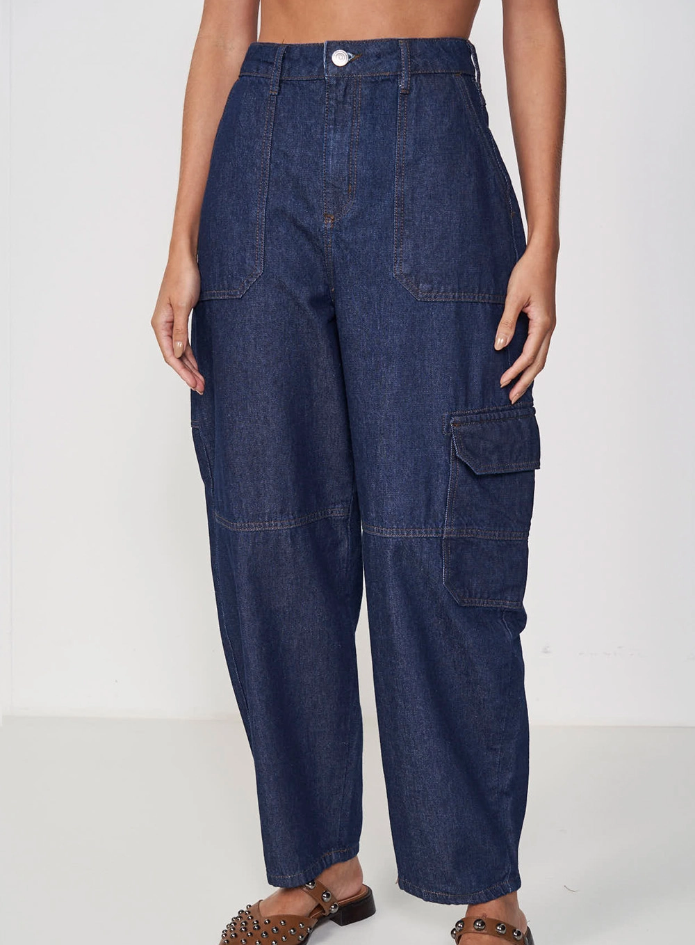 Calça Jeans Feminina Ballon Fit Toquio Índigo