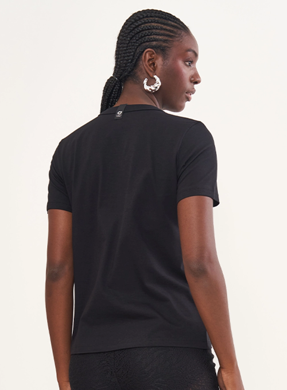 Camiseta Com Logo Em Relevo Preto