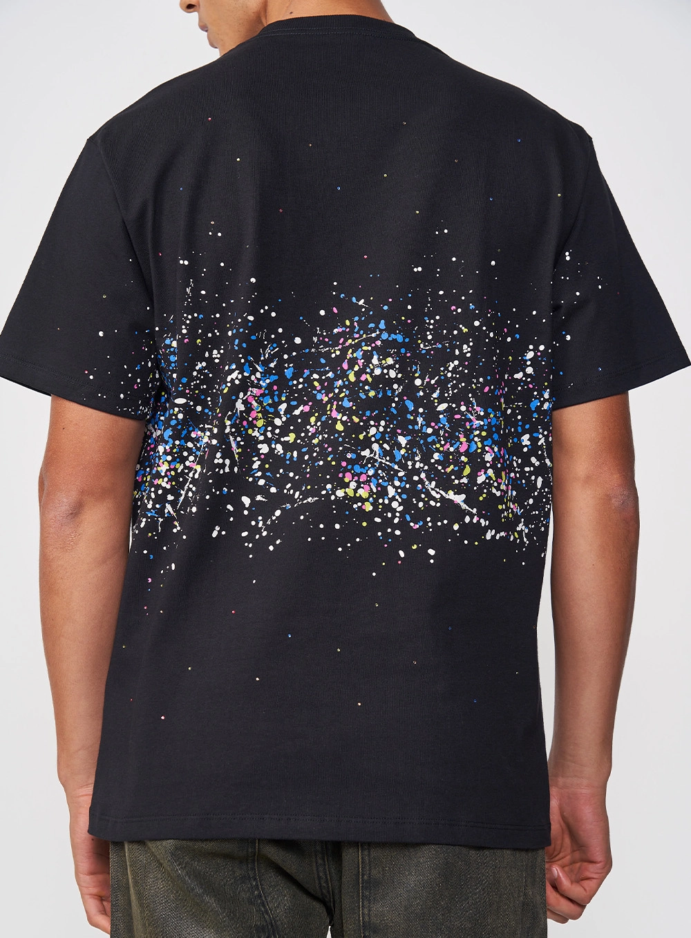 Camiseta Masculina Paint Splatter Preto