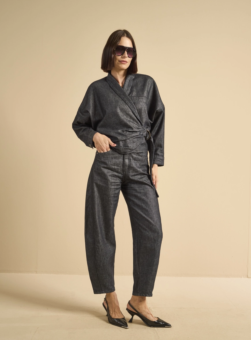 Calça Jeans Feminina Barrel - Tufi Duek Índigo