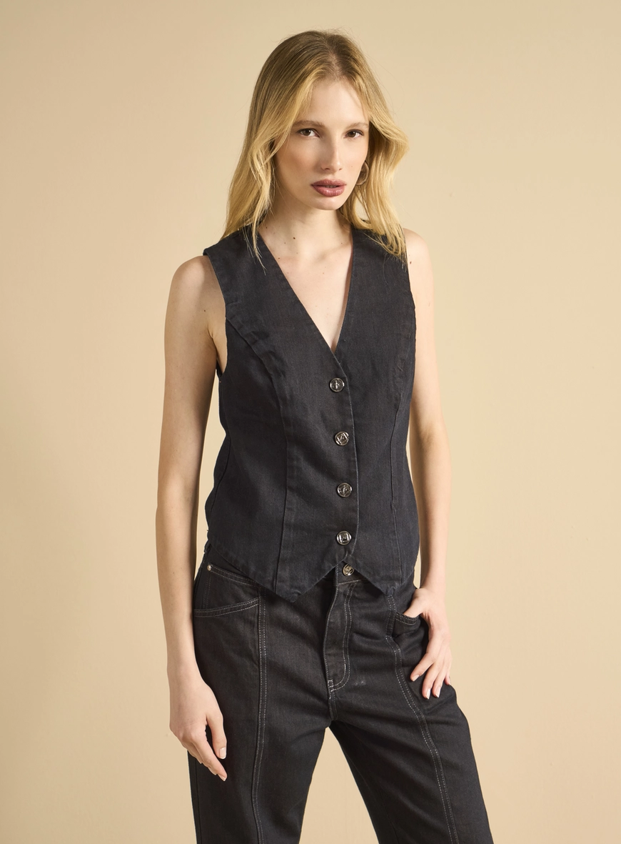 Colete Jeans Feminino - Tufi Duek Índigo 3