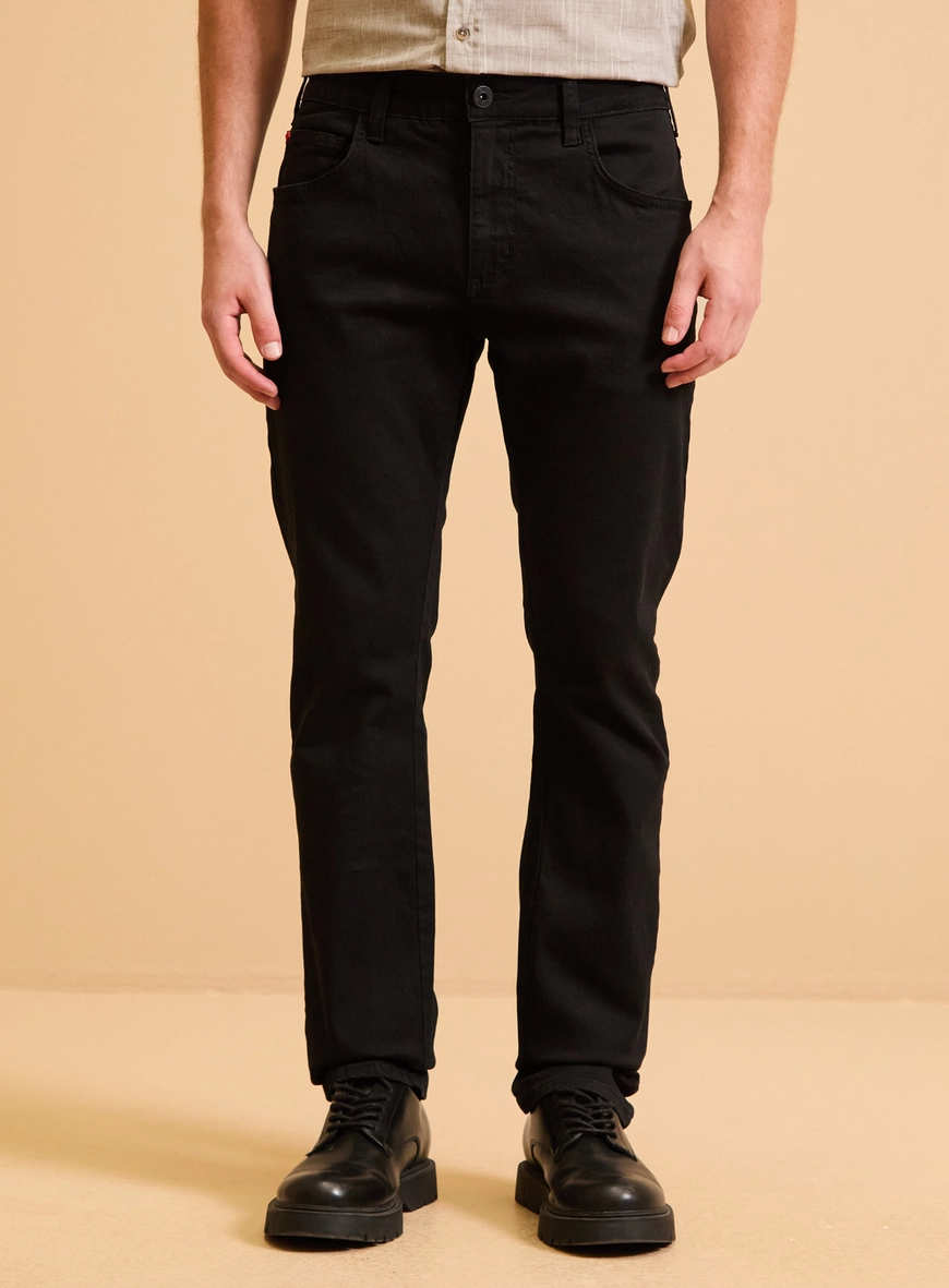 Calça Jeans Masculina - Paul Slim Indigo Preto
