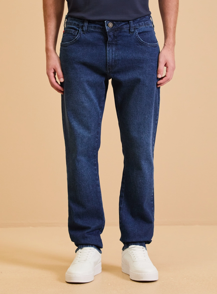 Calça Jeans Masculina Paul Slim Escuro Essencial Índigo