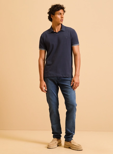 Calça Jeans Masculina Igor Skinny Estonada Dark