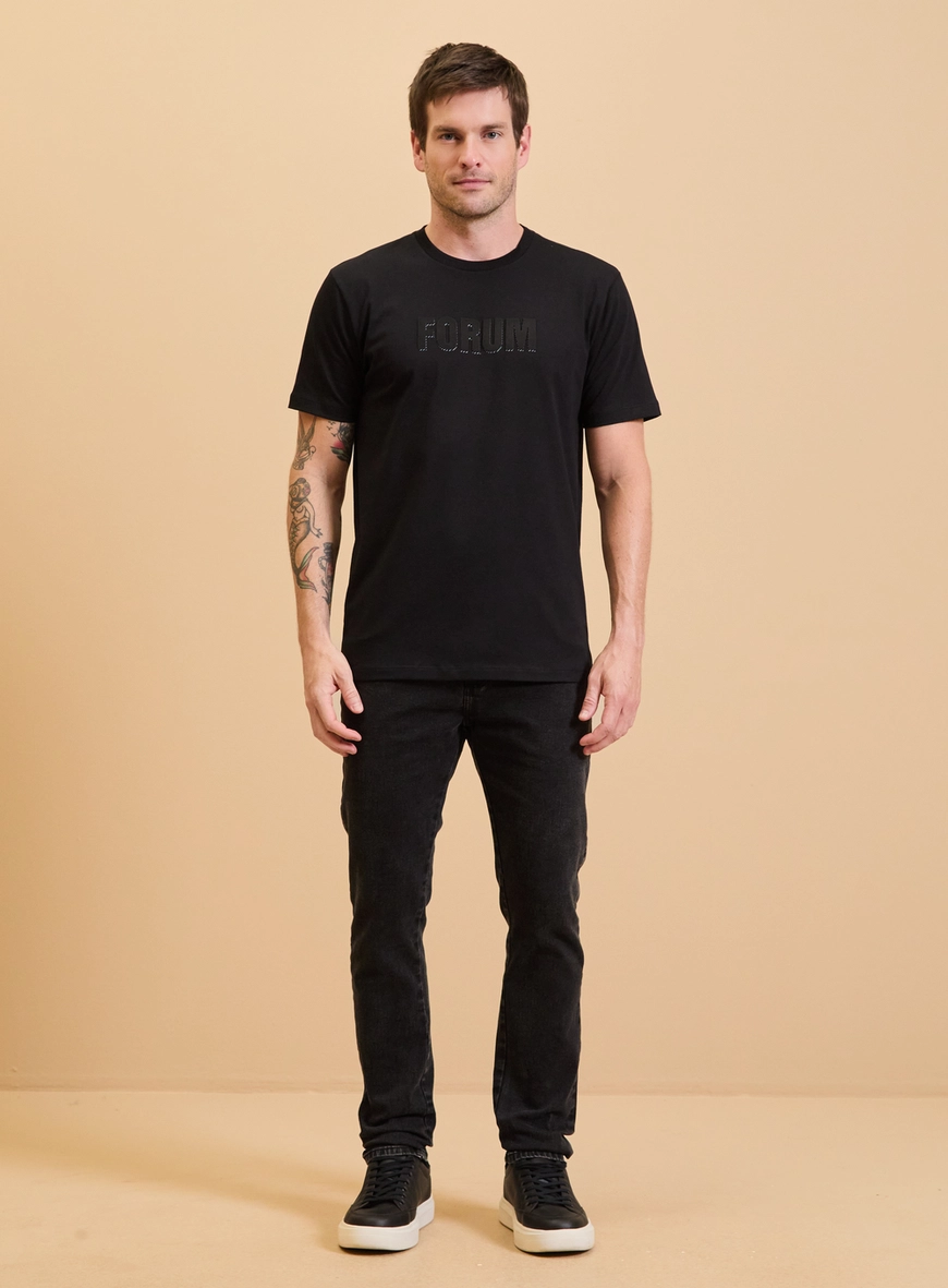 Calça Jeans Masculina - Igor Skinny Indigo Preto