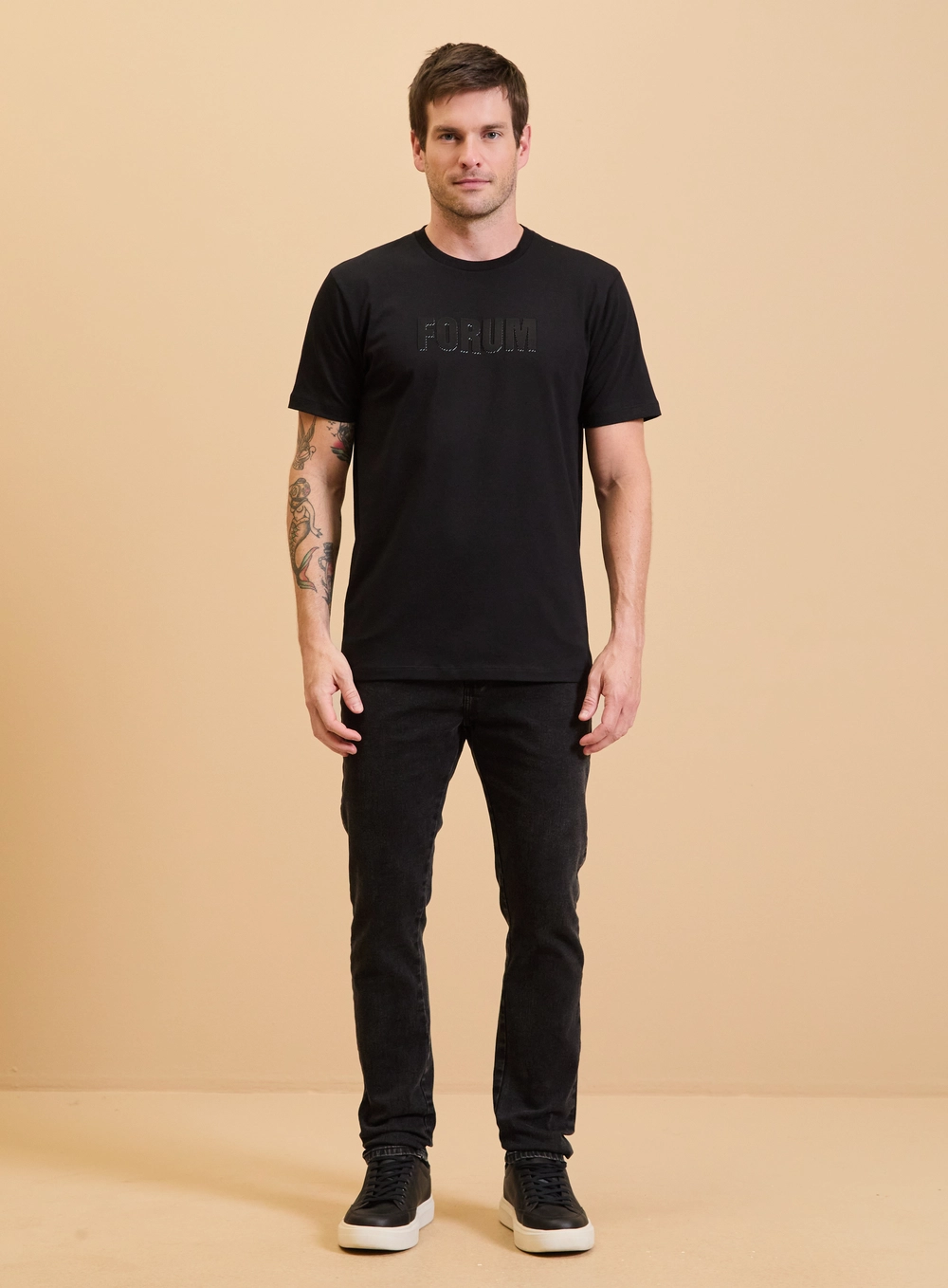 Calça Jeans Masculina - Igor Skinny Indigo Preto 1