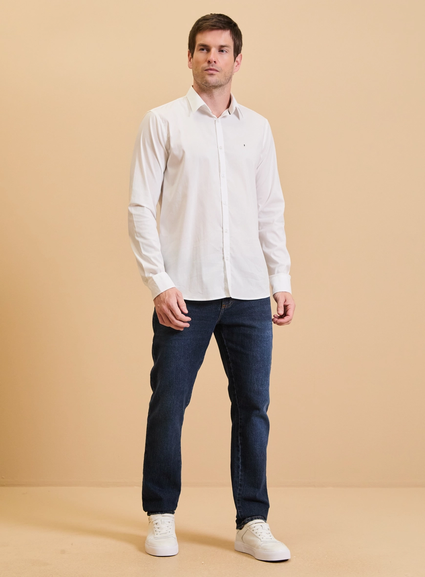 Calça Jeans Masculina Lavagem Escura - Igor Skinny Índigo