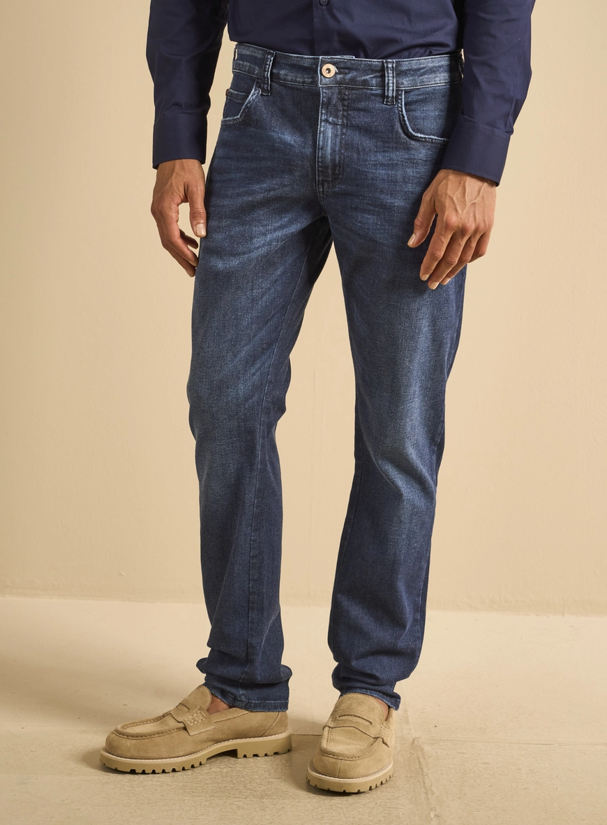Calça Jeans Masculina Lavagem Escura - Paul Slim Índigo