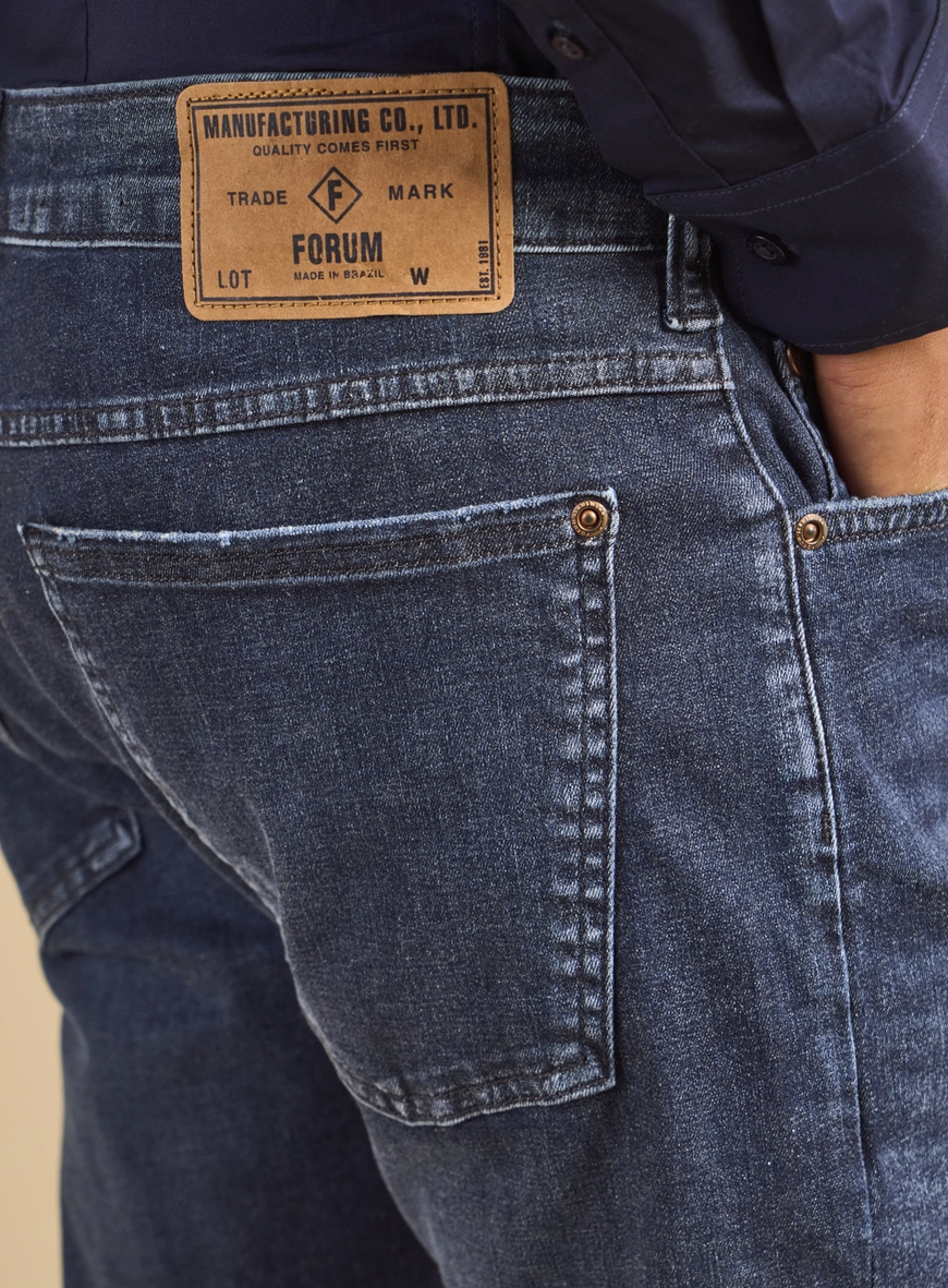 Calça Jeans Masculina Lavagem Escura - Paul Slim Índigo