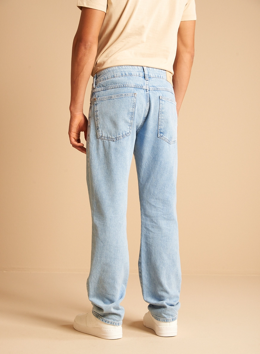 Calça Jeans Masculina Lavagem Clara Paul Regular Índigo