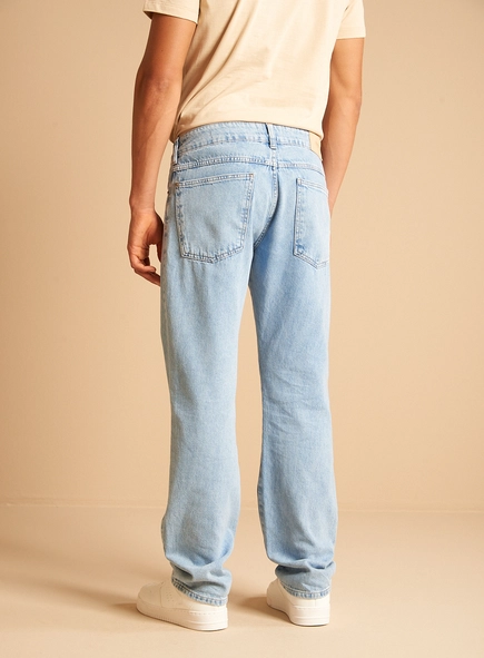 Calça Jeans Masculina Lavagem Clara Paul Regular